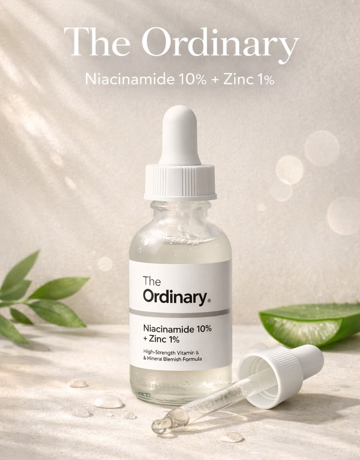 The Ordinary Niacinamide 10% + Zinc 1% 30ml – Acne & Oil Control Serum (Original)
