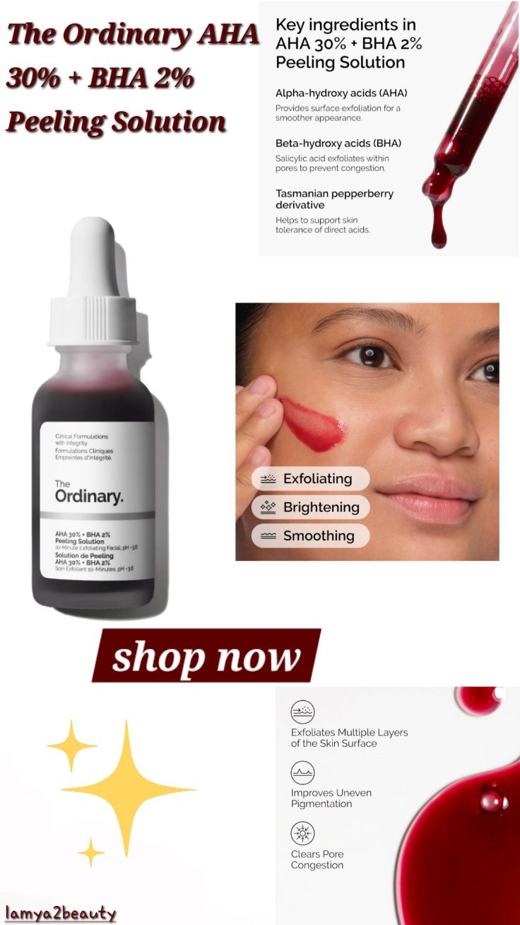 The Ordinary AHA 30% + BHA 2% Peeling Solution 30ml – Chemical Exfoliator (Original)